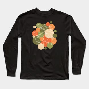 Pumpkin Whimsy: Autumn Circlet Delight | Black Long Sleeve T-Shirt